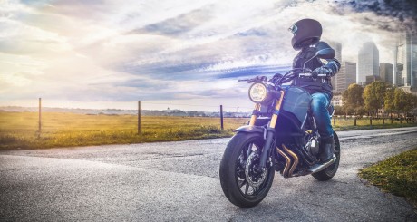 driving a motorcycle