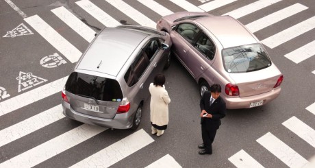 car crash at intersection