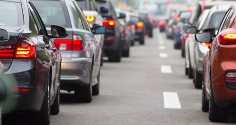 cars in bumper to bumper traffic